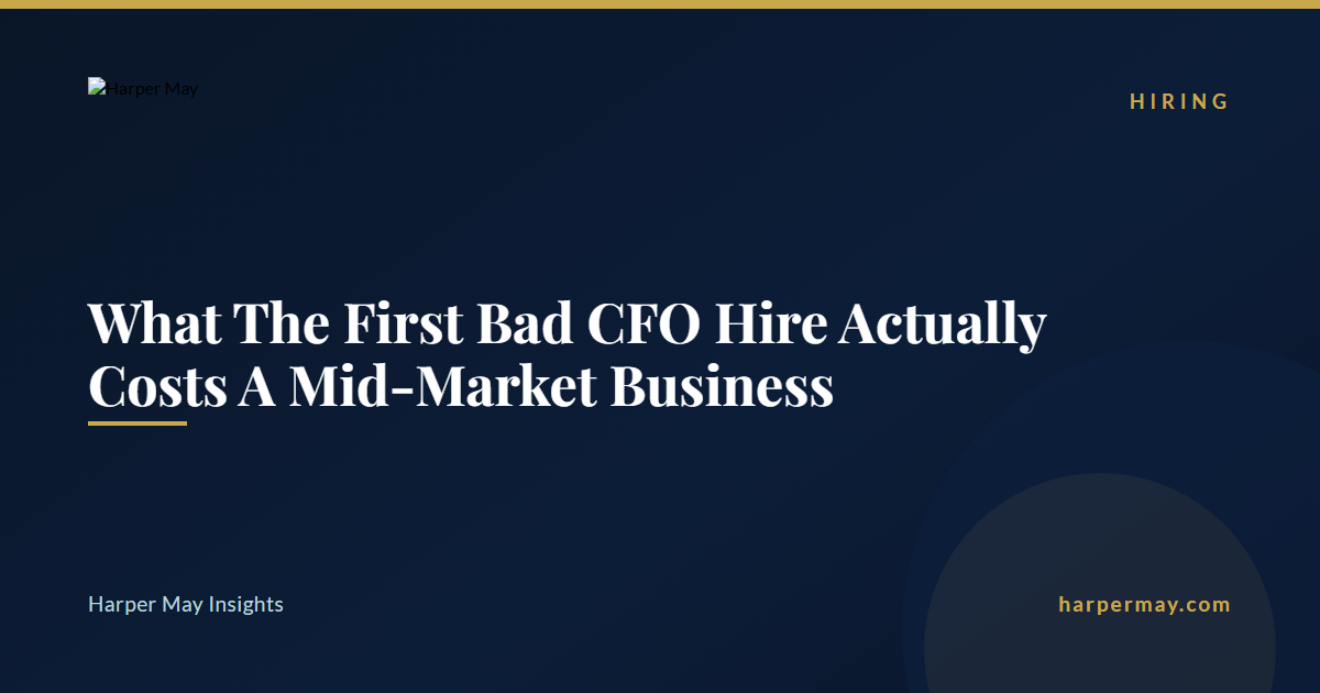 What The First Bad CFO Hire Actually Costs A Mid-Market Business