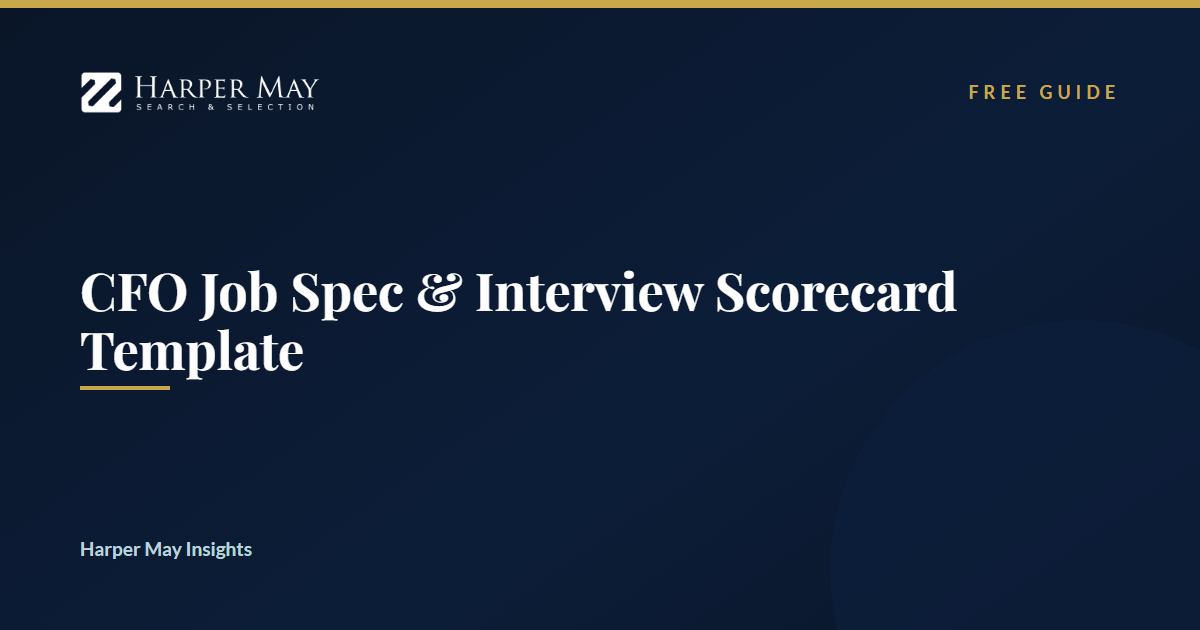 CFO Job Spec & Interview Scorecard Template