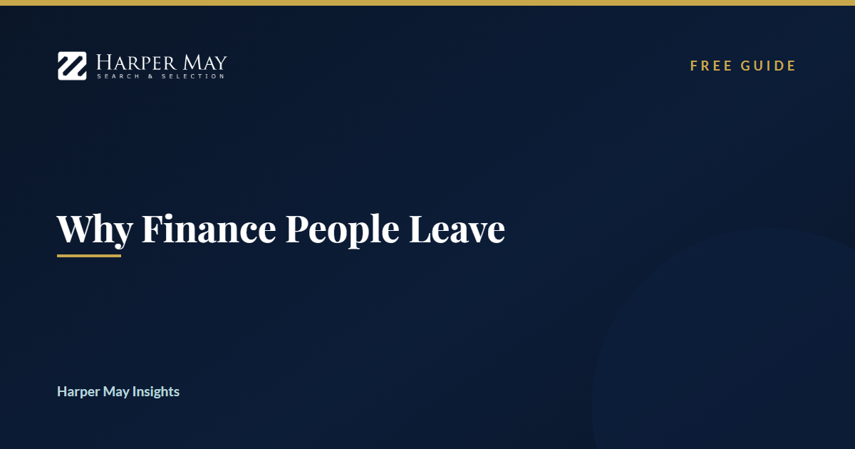 Why Finance People Leave
